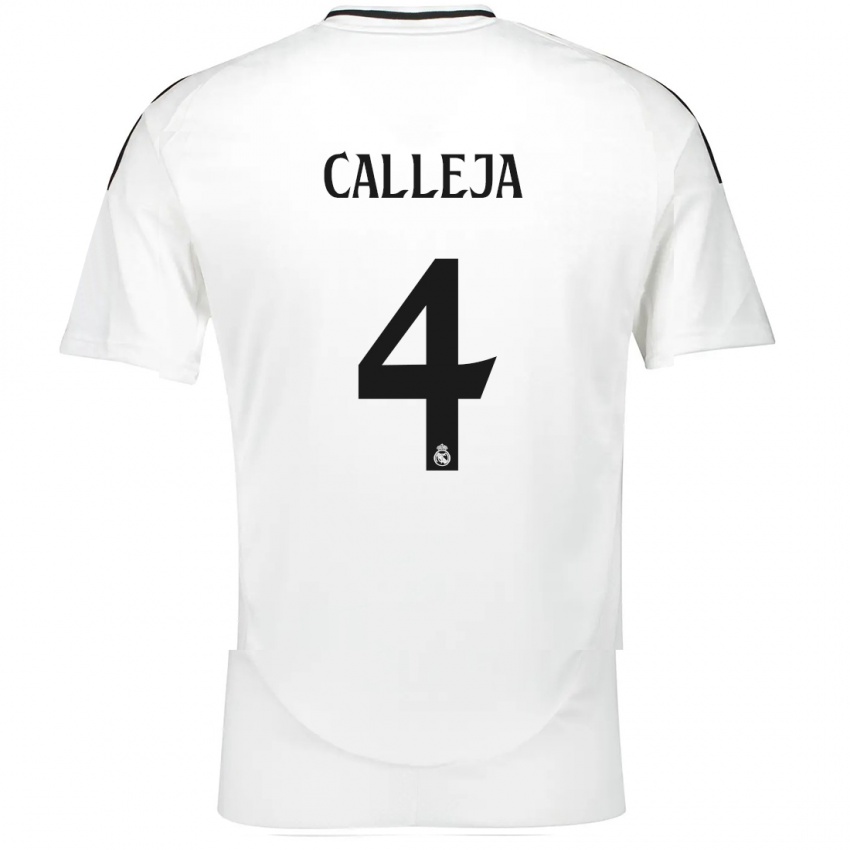 Bambino Maglia Jaime Calleja #4 Bianco Kit Gara Home 2024/25 Maglietta