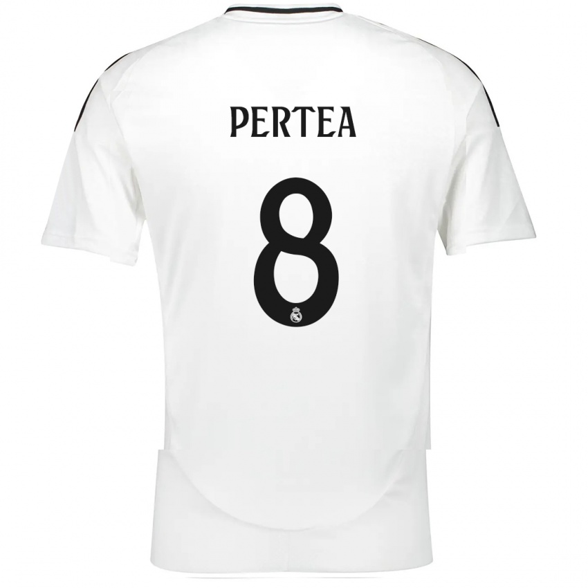 Bambino Maglia Raul Pertea #8 Bianco Kit Gara Home 2024/25 Maglietta