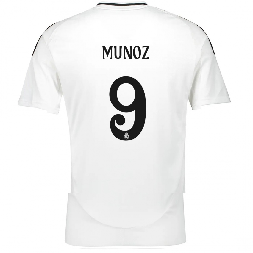 Bambino Maglia Victor Munoz #9 Bianco Kit Gara Home 2024/25 Maglietta