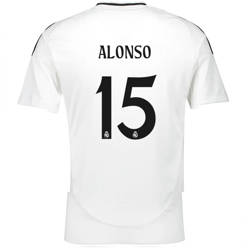 Bambino Maglia Borja Alonso #15 Bianco Kit Gara Home 2024/25 Maglietta