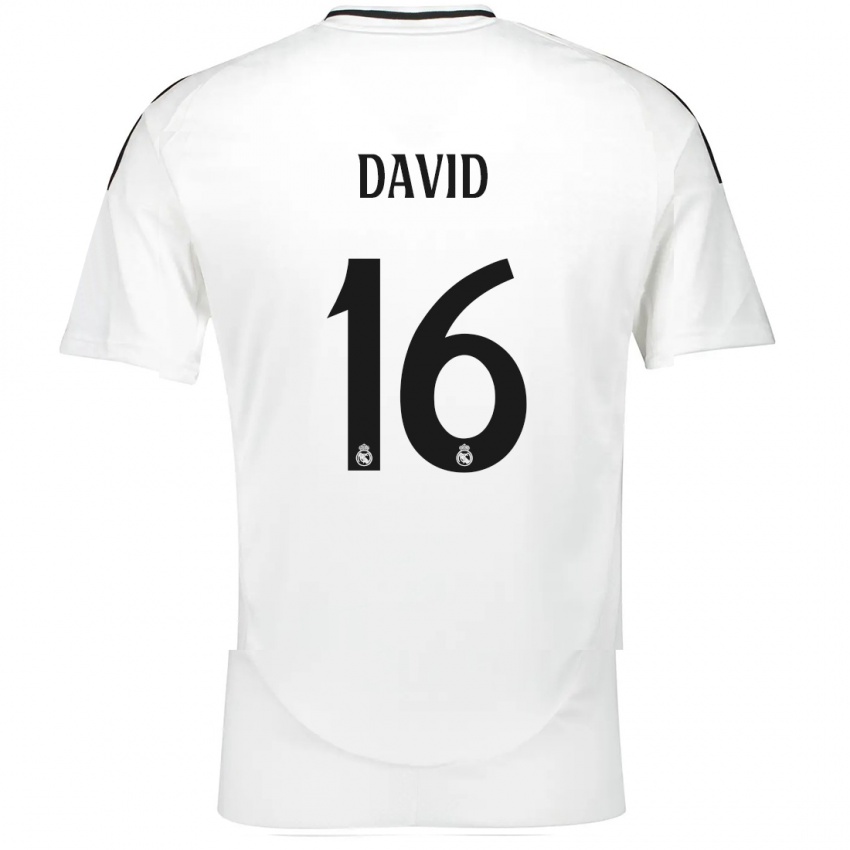 Bambino Maglia Antonio David #16 Bianco Kit Gara Home 2024/25 Maglietta