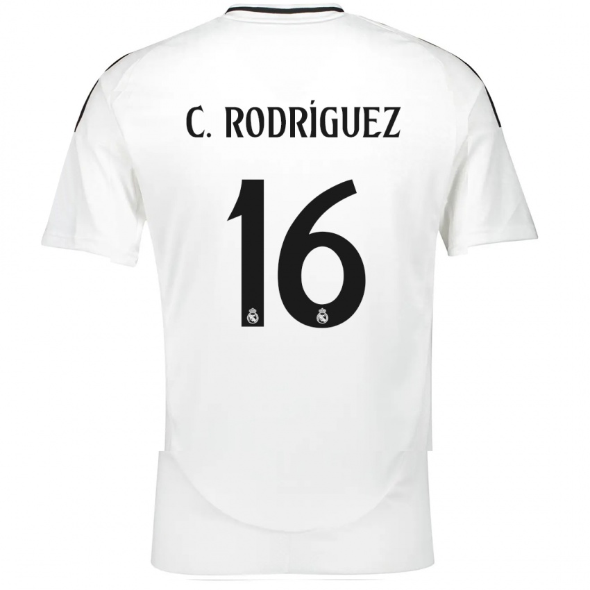 Bambino Maglia Carlos Rodríguez #16 Bianco Kit Gara Home 2024/25 Maglietta