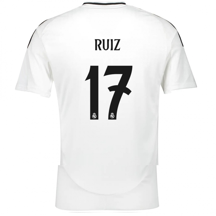 Bambino Maglia David Ruiz #17 Bianco Kit Gara Home 2024/25 Maglietta