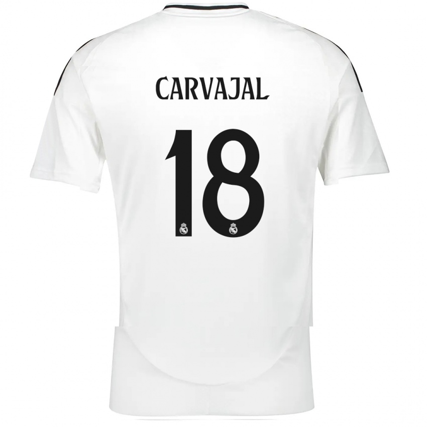 Bambino Maglia Angel Carvajal #18 Bianco Kit Gara Home 2024/25 Maglietta