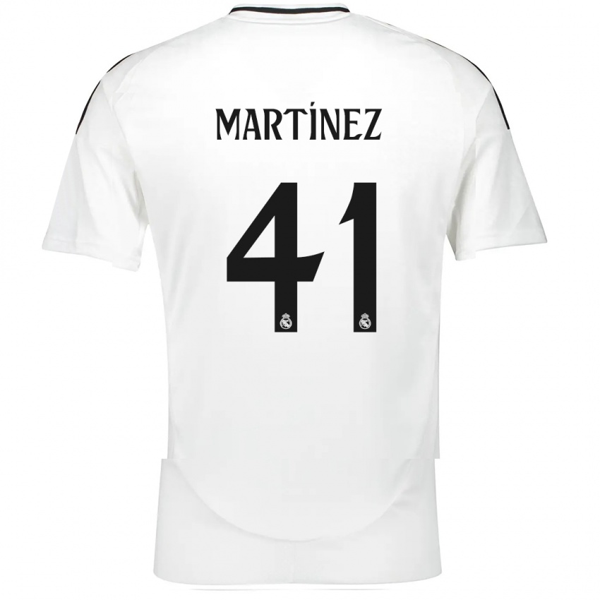 Bambino Maglia Joan Martínez #41 Bianco Kit Gara Home 2024/25 Maglietta