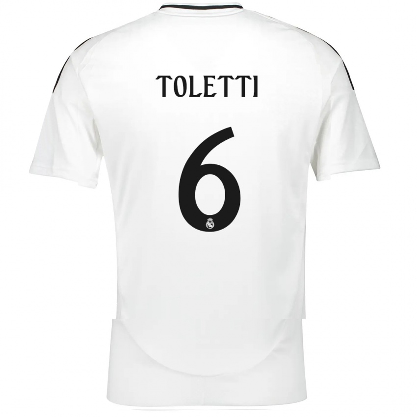 Bambino Maglia Sandie Toletti #6 Bianco Kit Gara Home 2024/25 Maglietta