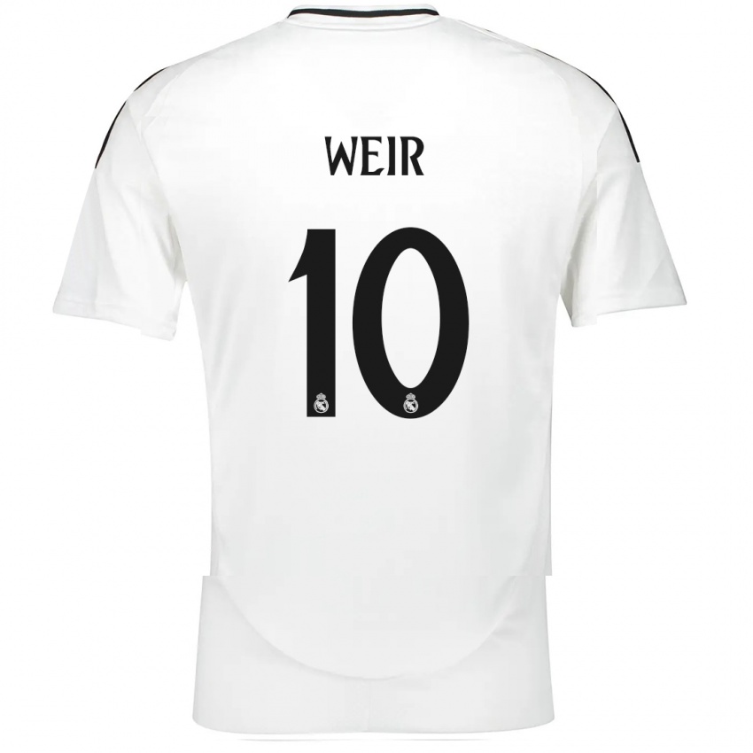 Bambino Maglia Caroline Weir #10 Bianco Kit Gara Home 2024/25 Maglietta