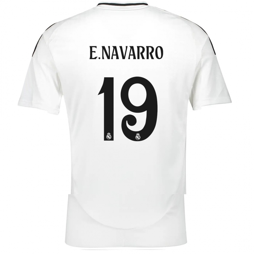 Bambino Maglia Eva Navarro #19 Bianco Kit Gara Home 2024/25 Maglietta