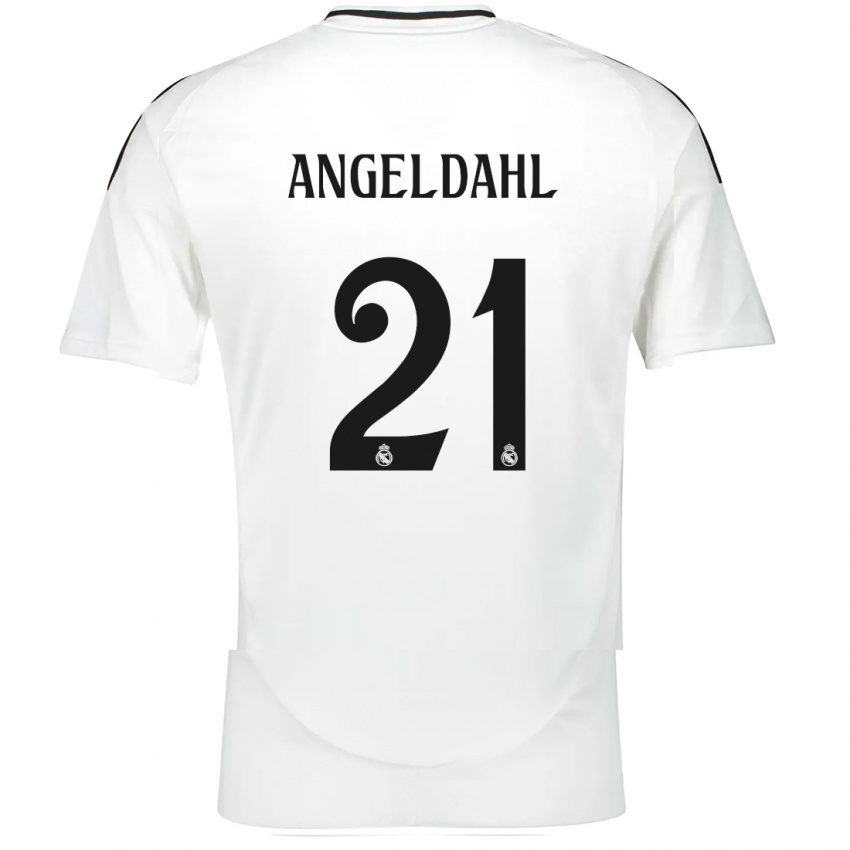 Bambino Maglia Filippa Angeldahl #21 Bianco Kit Gara Home 2024/25 Maglietta