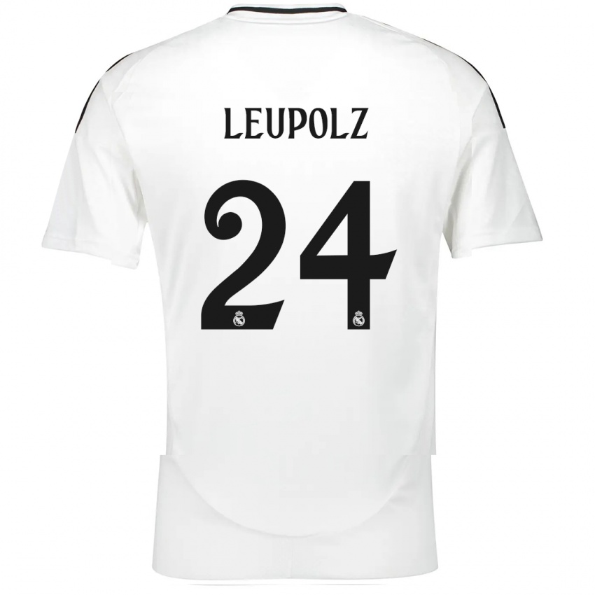 Bambino Maglia Melanie Leupolz #24 Bianco Kit Gara Home 2024/25 Maglietta