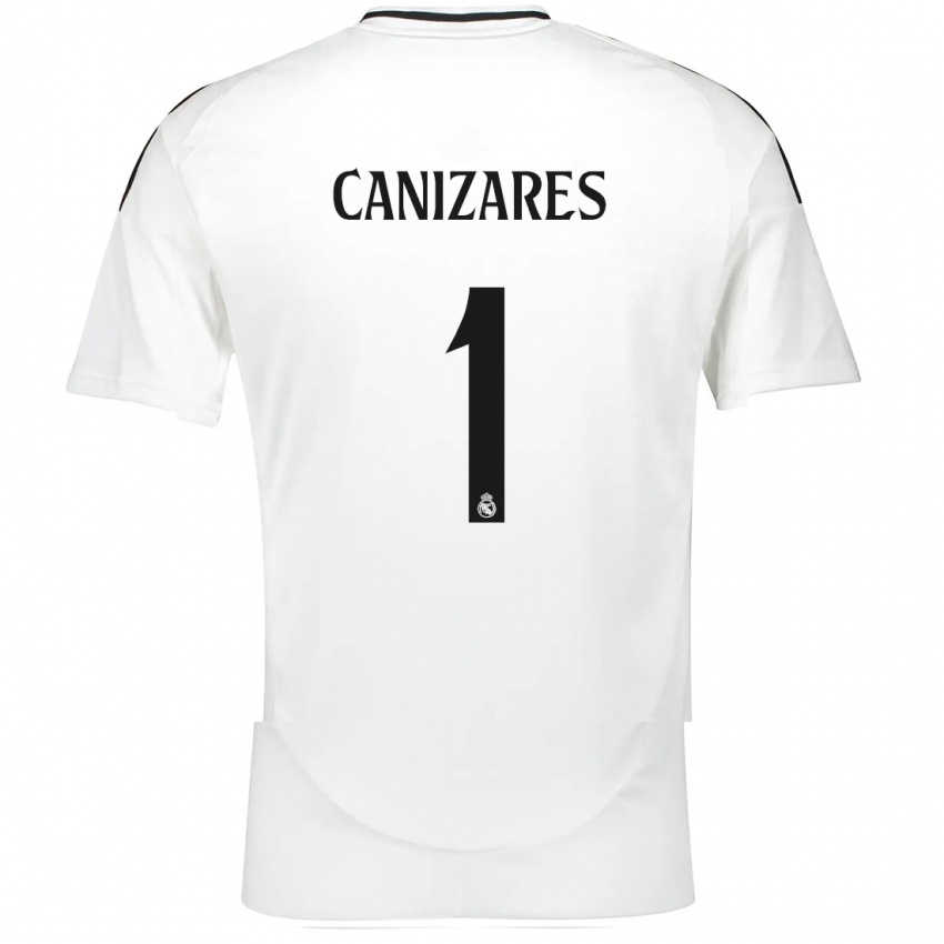 Bambino Maglia Lucas Canizares #1 Bianco Kit Gara Home 2024/25 Maglietta