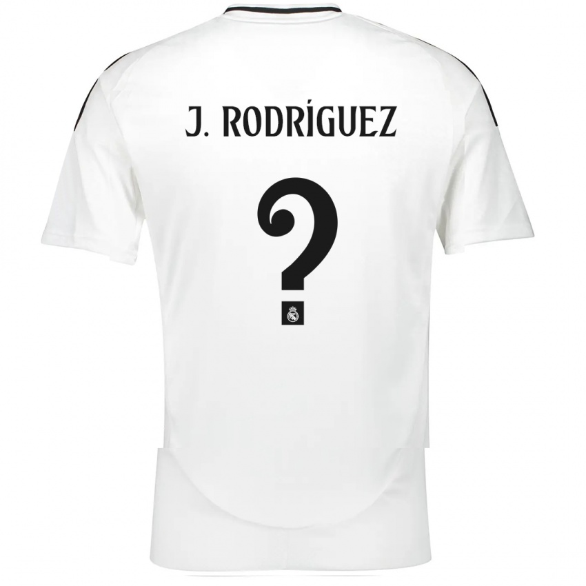 Bambino Maglia Juan Rodríguez #0 Bianco Kit Gara Home 2024/25 Maglietta