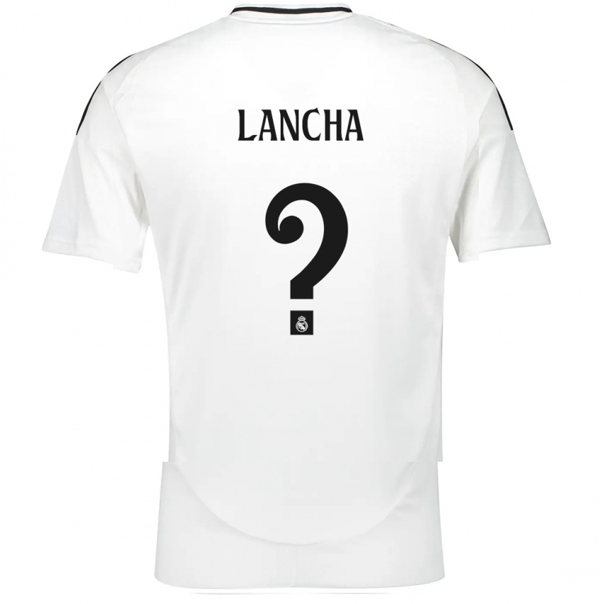 Bambino Maglia Yeray Lancha #0 Bianco Kit Gara Home 2024/25 Maglietta