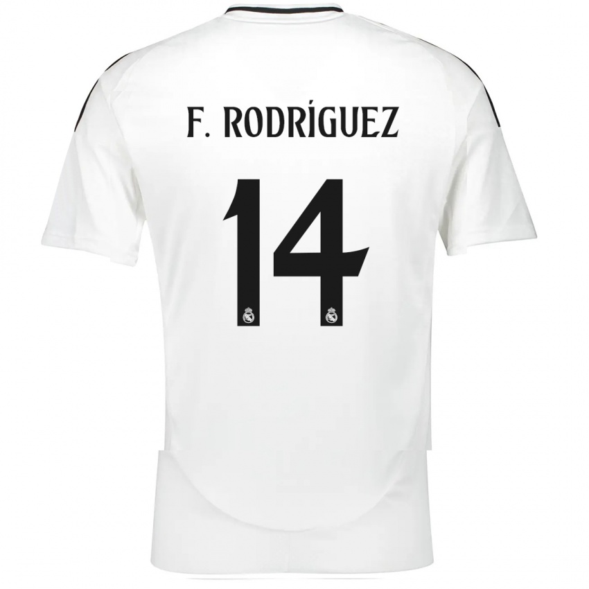 Bambino Maglia Fer Rodríguez #14 Bianco Kit Gara Home 2024/25 Maglietta