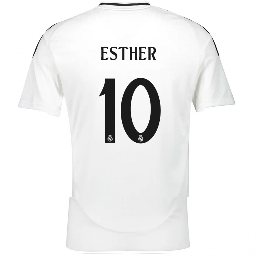 Bambino Maglia Esther Gonzalez #10 Bianco Kit Gara Home 2024/25 Maglietta