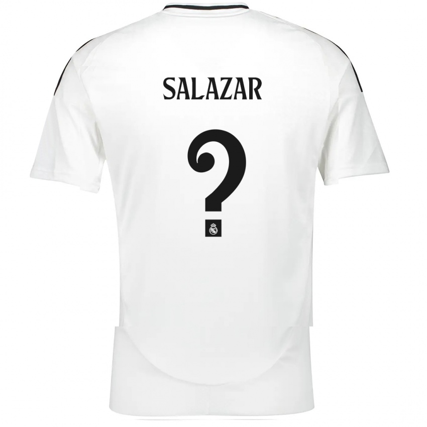 Bambino Maglia Isra Salazar #0 Bianco Kit Gara Home 2024/25 Maglietta