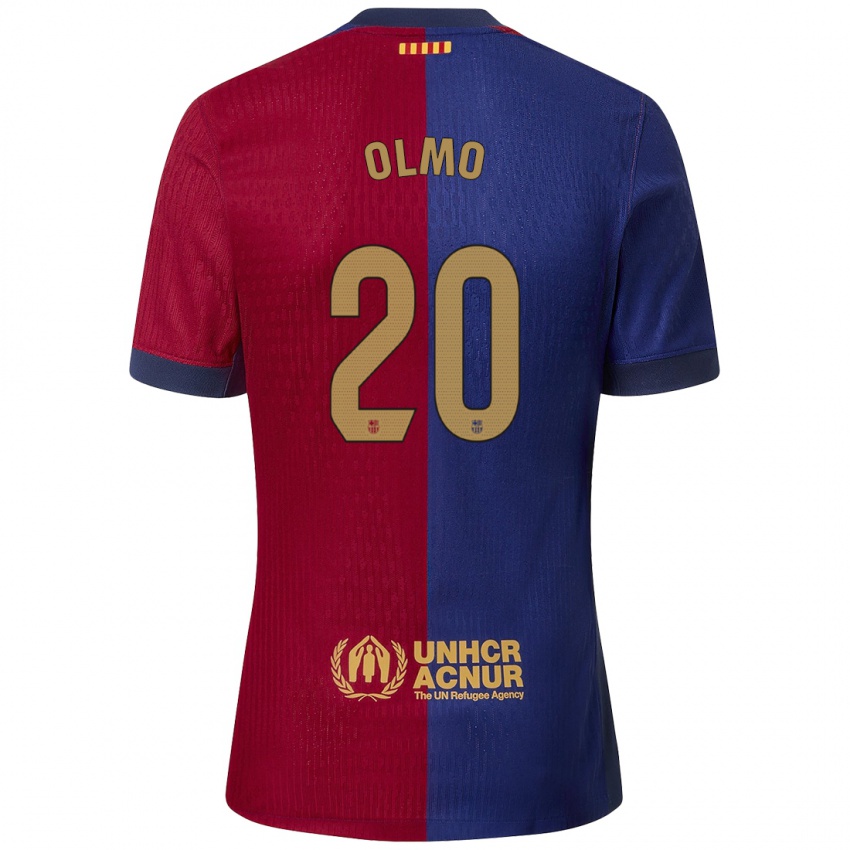 Bambino Maglia Dani Olmo #20 Blu Rosso Kit Gara Home 2024/25 Maglietta