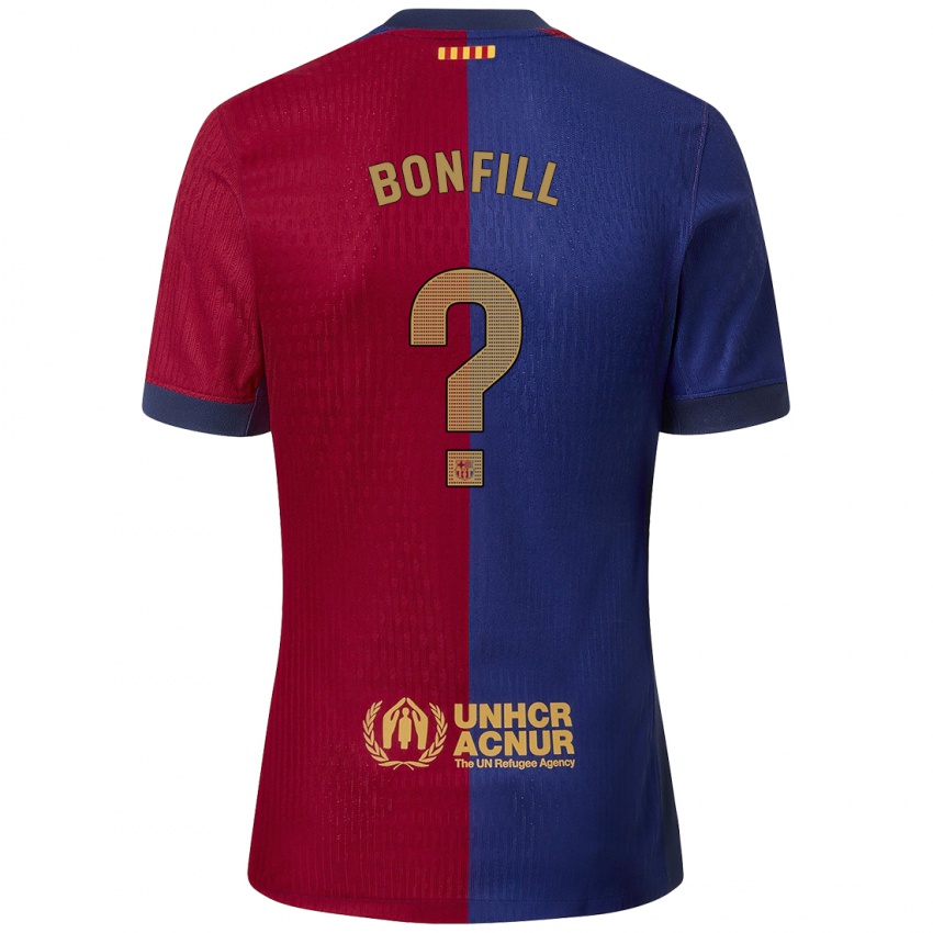 Bambino Maglia Max Bonfill #0 Blu Rosso Kit Gara Home 2024/25 Maglietta