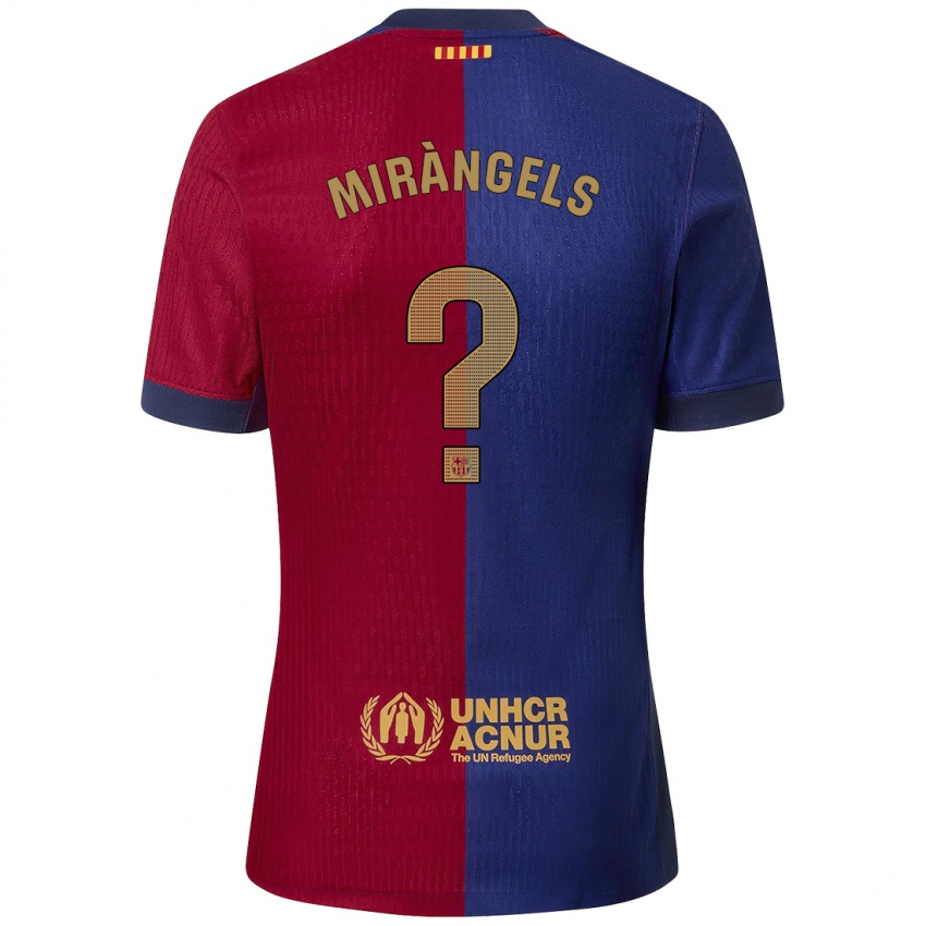 Bambino Maglia Xavi Miràngels #0 Blu Rosso Kit Gara Home 2024/25 Maglietta