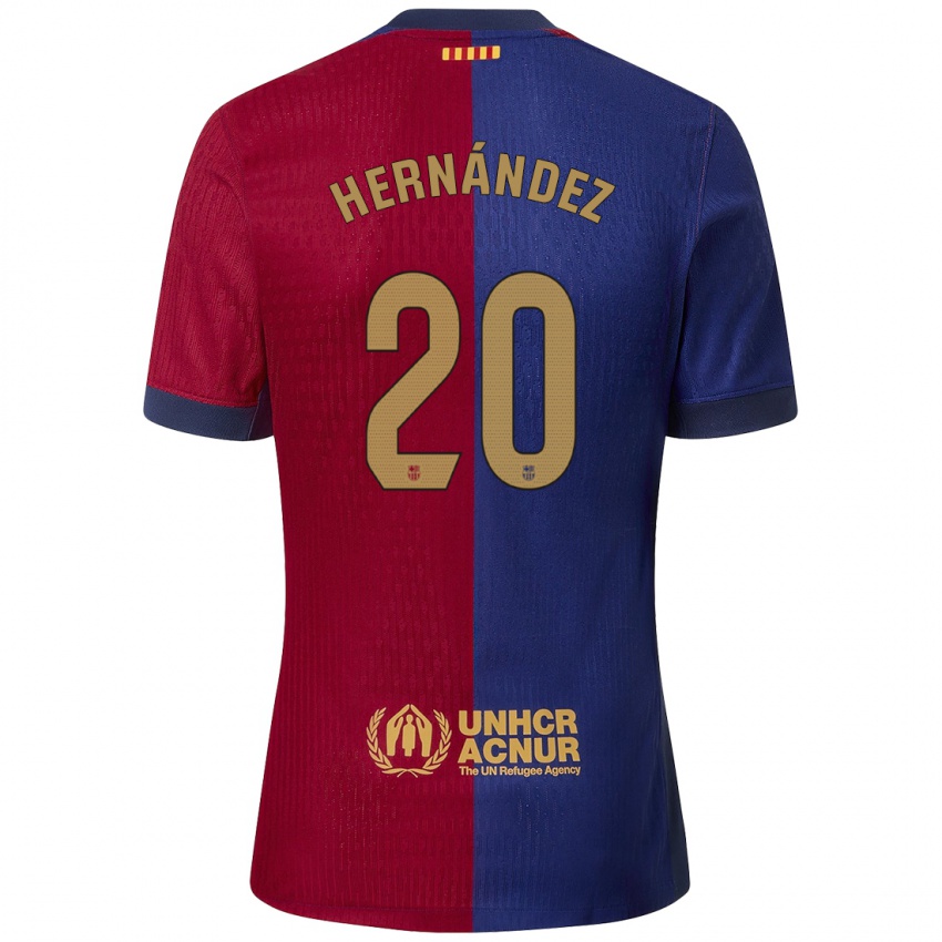 Bambino Maglia Unai Hernández #20 Blu Rosso Kit Gara Home 2024/25 Maglietta