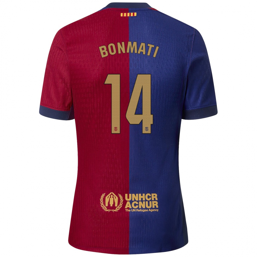 Bambino Maglia Aitana Bonmatí #14 Blu Rosso Kit Gara Home 2024/25 Maglietta