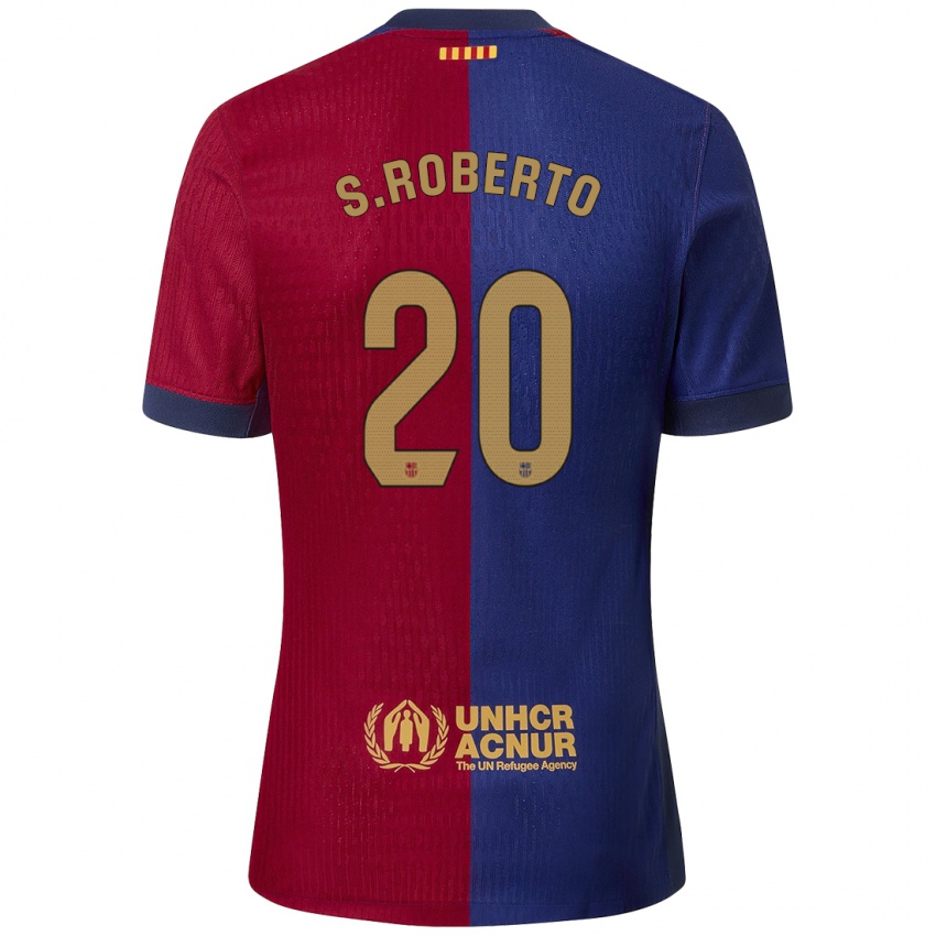 Bambino Maglia Sergi Roberto #20 Blu Rosso Kit Gara Home 2024/25 Maglietta