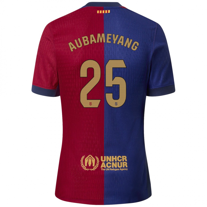 Bambino Maglia Pierre Emerick Aubameyang #25 Blu Rosso Kit Gara Home 2024/25 Maglietta