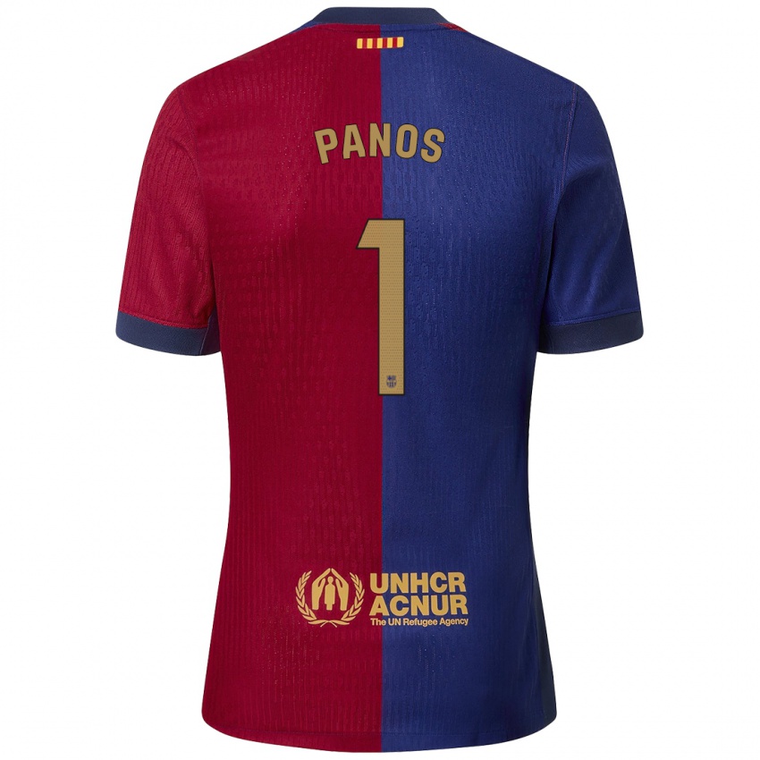 Bambino Maglia Sandra Panos #1 Blu Rosso Kit Gara Home 2024/25 Maglietta