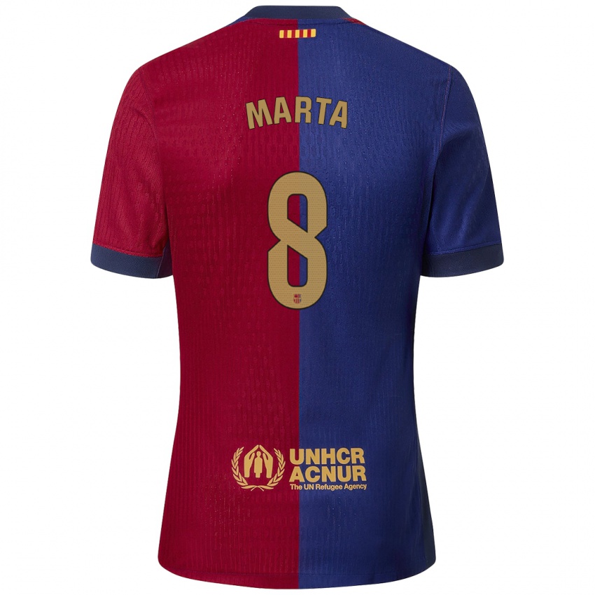 Bambino Maglia Marta Torrejon #8 Blu Rosso Kit Gara Home 2024/25 Maglietta