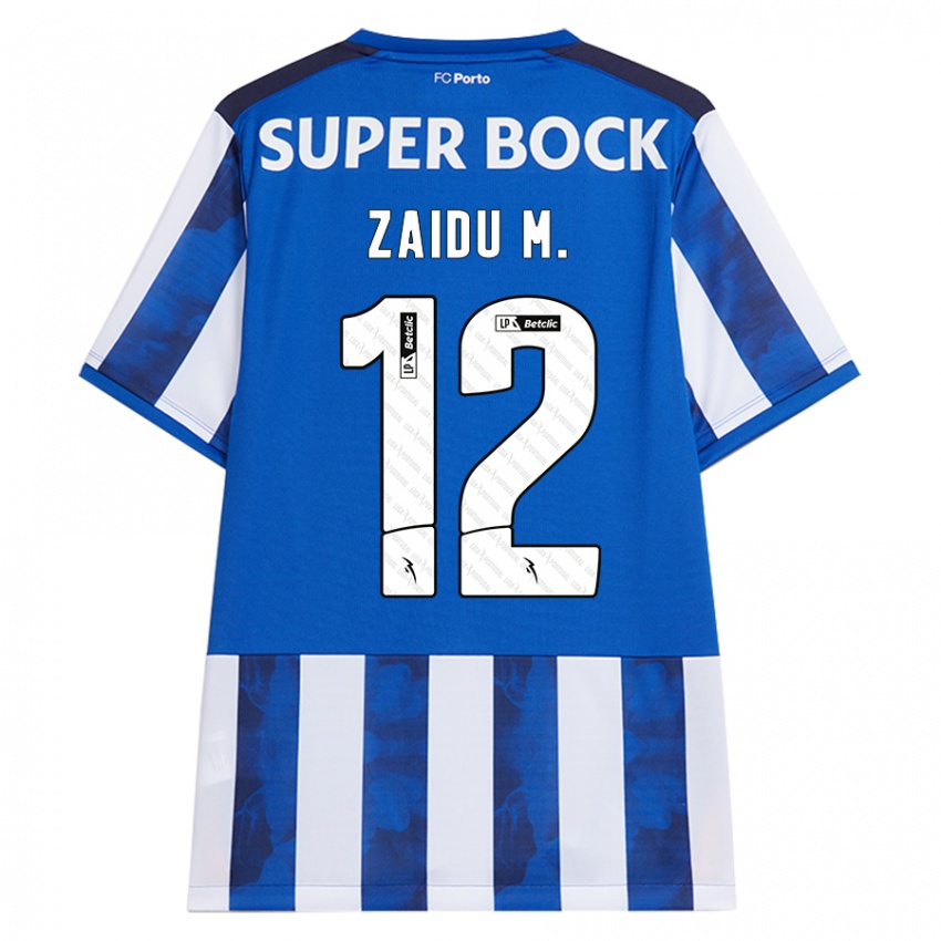 Bambino Maglia Zaidu #12 Blu Bianco Kit Gara Home 2024/25 Maglietta