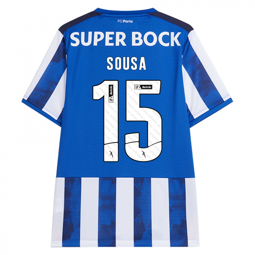 Bambino Maglia Vasco Sousa #15 Blu Bianco Kit Gara Home 2024/25 Maglietta