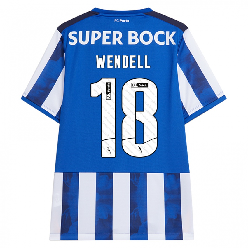 Bambino Maglia Wendell #18 Blu Bianco Kit Gara Home 2024/25 Maglietta