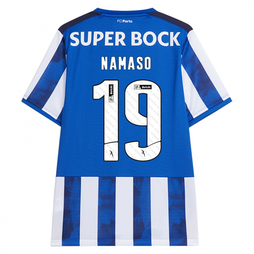 Bambino Maglia Danny Namaso #19 Blu Bianco Kit Gara Home 2024/25 Maglietta