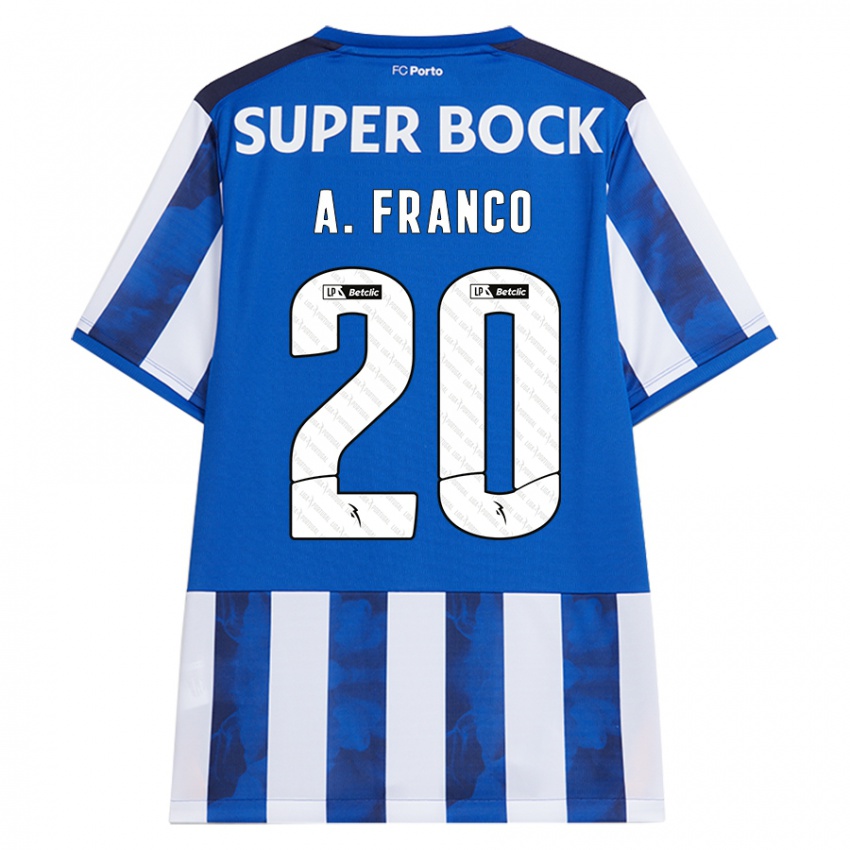 Bambino Maglia Andre Franco #20 Blu Bianco Kit Gara Home 2024/25 Maglietta