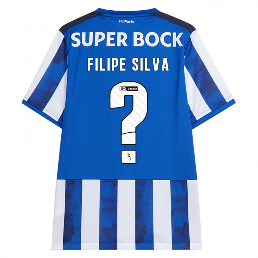 Bambino Maglia Filipe Silva #0 Blu Bianco Kit Gara Home 2024/25 Maglietta