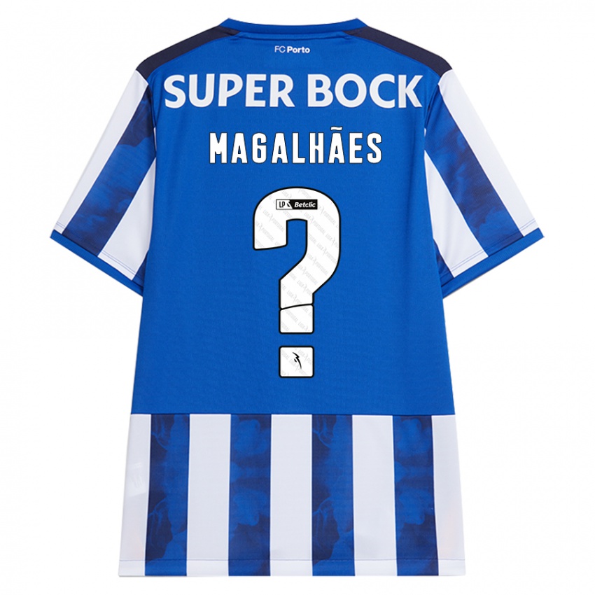 Bambino Maglia Rafael Magalhães #0 Blu Bianco Kit Gara Home 2024/25 Maglietta