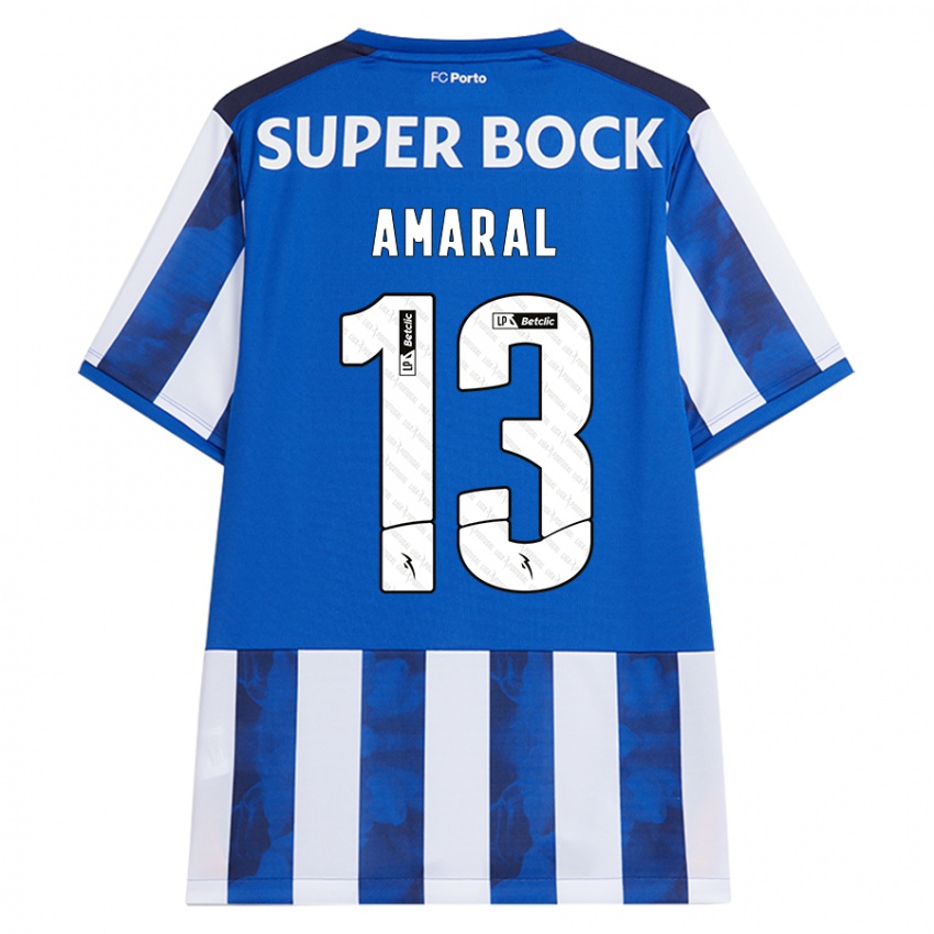 Bambino Maglia Fábio Amaral #13 Blu Bianco Kit Gara Home 2024/25 Maglietta