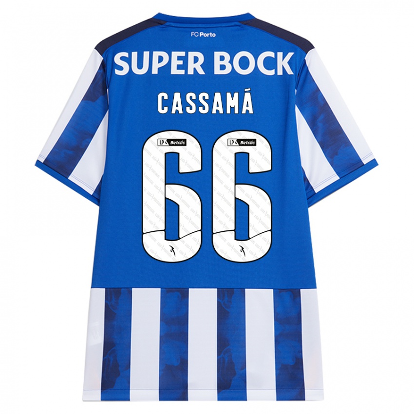 Bambino Maglia Adramane Cassamá #66 Blu Bianco Kit Gara Home 2024/25 Maglietta