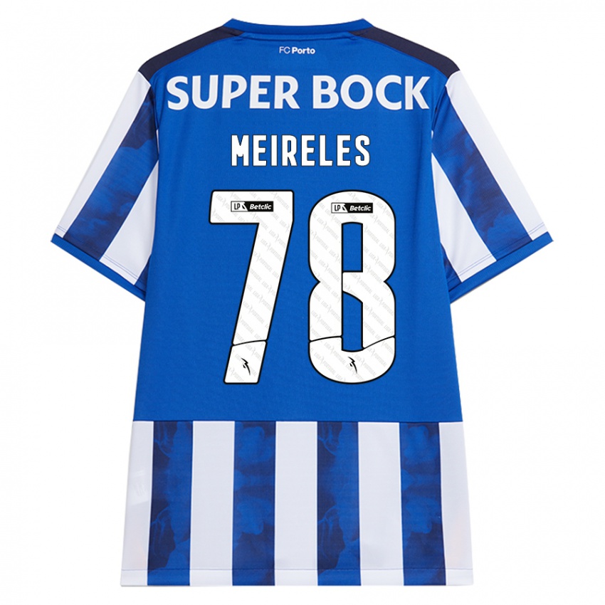 Bambino Maglia Jorge Meireles #78 Blu Bianco Kit Gara Home 2024/25 Maglietta