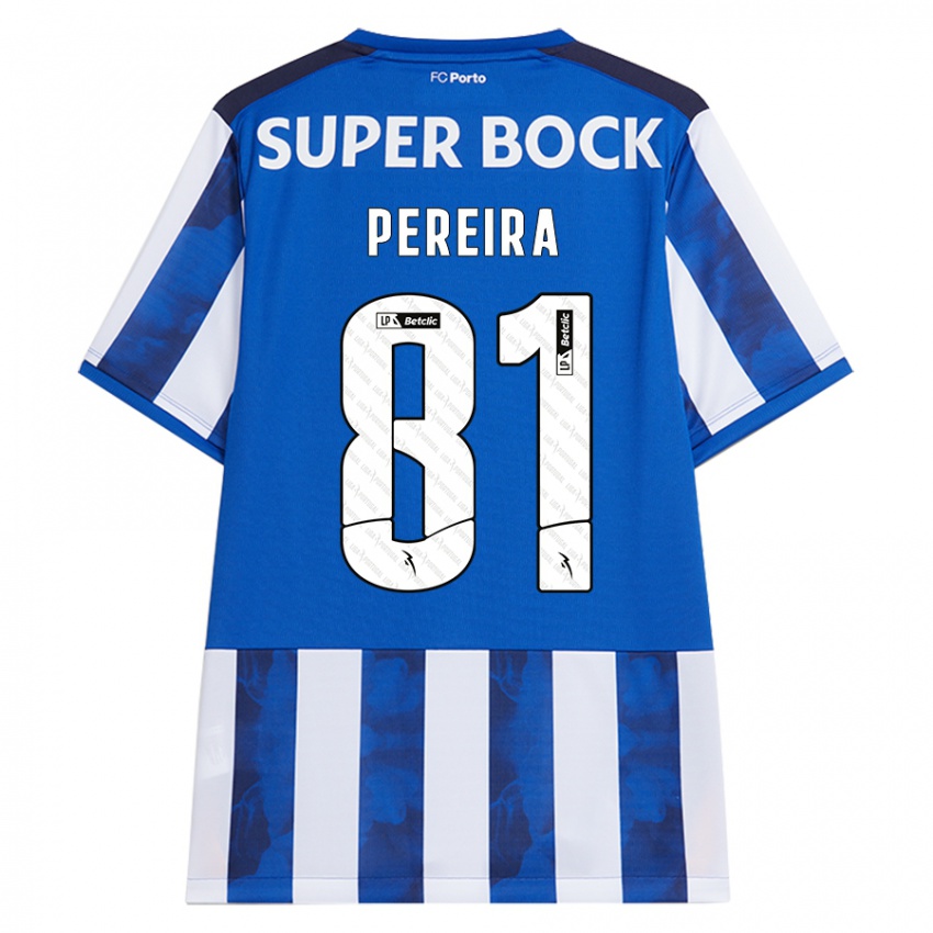 Bambino Maglia Martim Pereira #81 Blu Bianco Kit Gara Home 2024/25 Maglietta