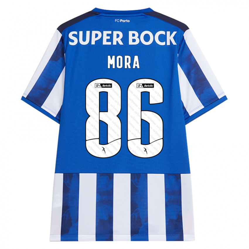 Bambino Maglia Rodrigo Mora #86 Blu Bianco Kit Gara Home 2024/25 Maglietta