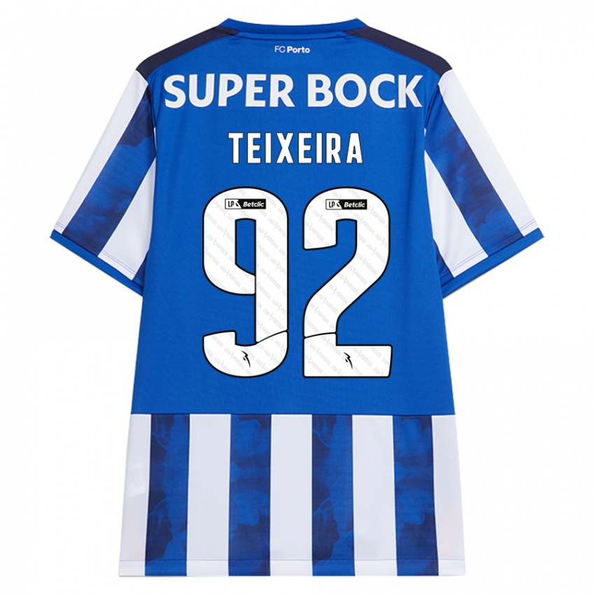 Bambino Maglia João Teixeira #92 Blu Bianco Kit Gara Home 2024/25 Maglietta