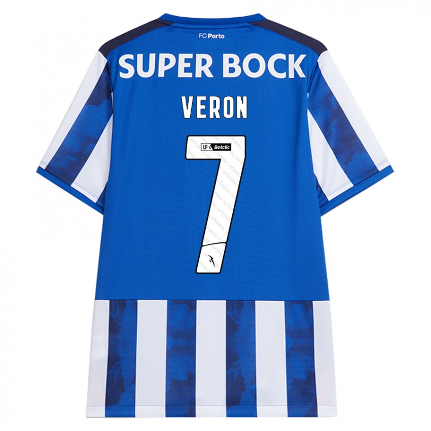 Bambino Maglia Gabriel Veron #7 Blu Bianco Kit Gara Home 2024/25 Maglietta