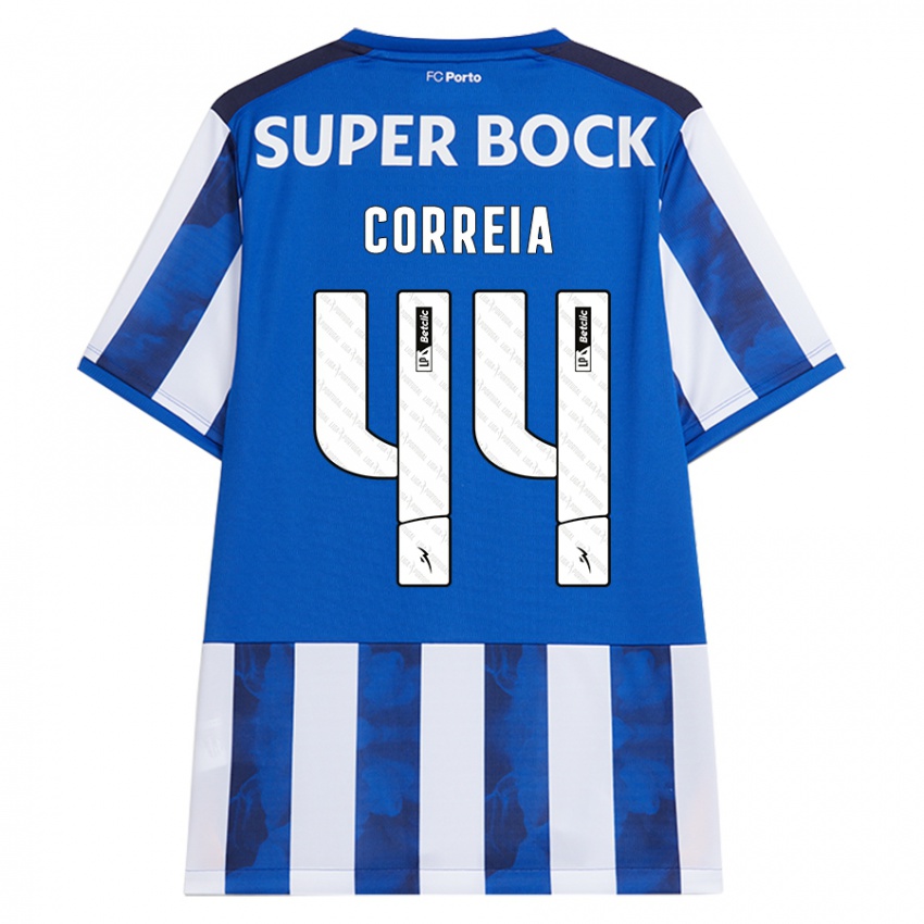 Bambino Maglia Romain Correia #44 Blu Bianco Kit Gara Home 2024/25 Maglietta