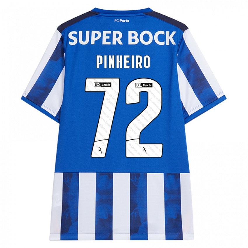 Bambino Maglia Rodrigo Pinheiro #72 Blu Bianco Kit Gara Home 2024/25 Maglietta