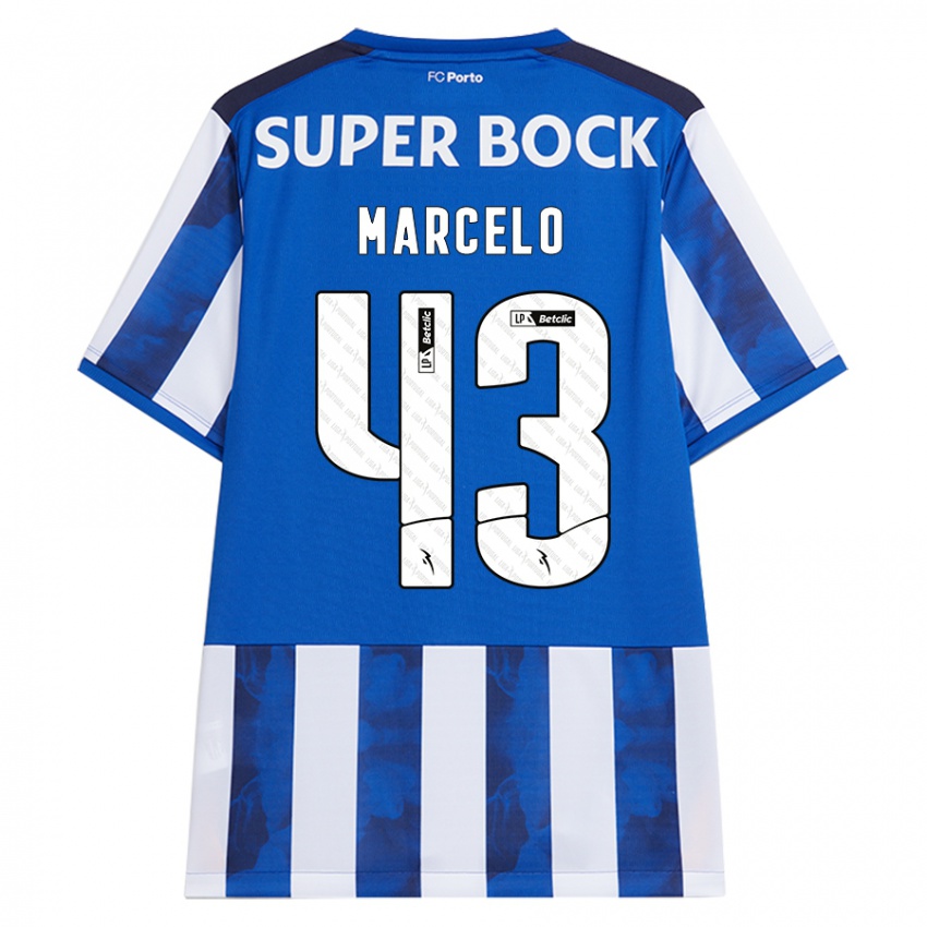 Bambino Maglia Joao Marcelo #43 Blu Bianco Kit Gara Home 2024/25 Maglietta