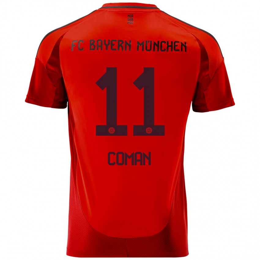 Bambino Maglia Kingsley Coman #11 Rosso Kit Gara Home 2024/25 Maglietta