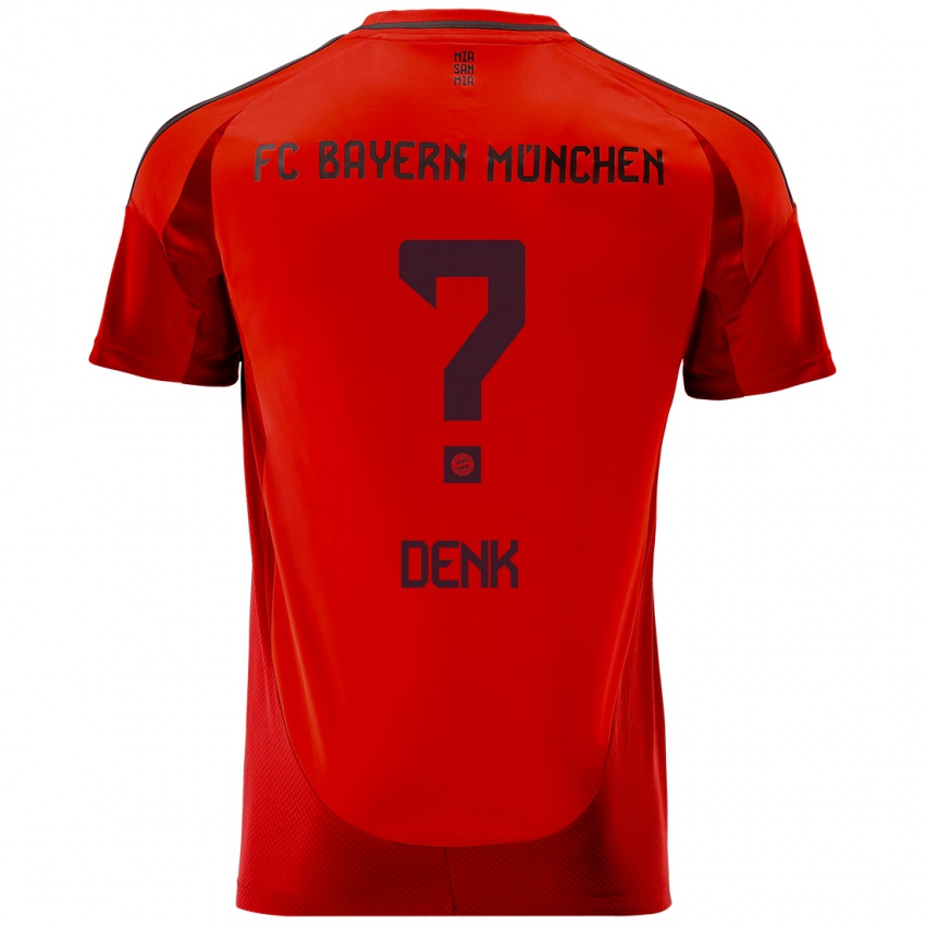 Bambino Maglia Luca Denk #0 Rosso Kit Gara Home 2024/25 Maglietta