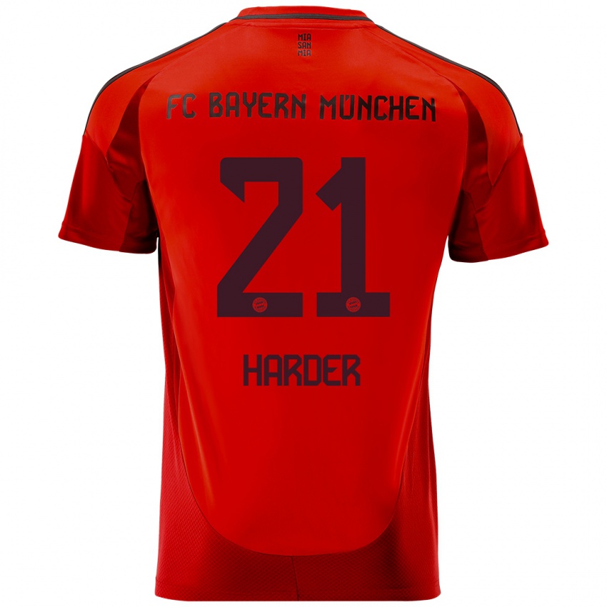 Bambino Maglia Pernille Harder #21 Rosso Kit Gara Home 2024/25 Maglietta