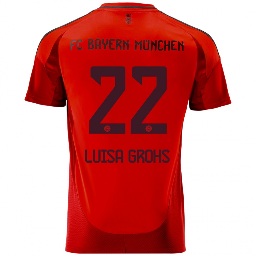 Bambino Maglia Maria Luisa Grohs #22 Rosso Kit Gara Home 2024/25 Maglietta